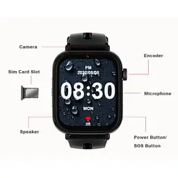 Розумний годинник з відеодзвінком Wonlex GPS СT20 Black (SBWСT20B) - мініатюра 3