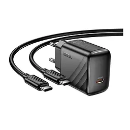 Зарядний комплект Hoco CS24A PPS 3.3-11V 2.75A PD/QC 25W 1USB-C Type-C-Type-C 1 м Black (35886_3605556) - мініатюра 4