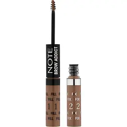 Тінт та гель для брів 2 в 1 Note Cosmetique Brow Addict Tint & Shaping Gel Dark Blonde відтінок 1, 10 мл - мініатюра 5