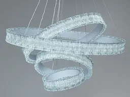 Підвісна LED люстра кільця біла 220 Вт 38-40 м² - мініатюра 3
