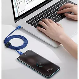Кабель Baseus Crystal Shine Series Type-C to Type-C 100W 1.2m Blue (CAJY000603) [169525] - мініатюра 6
