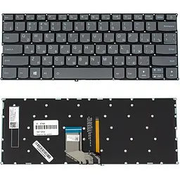 Клавіатура для ноутбука LENOVO (IdeaPad 320S-13IKB series) rus, black, без фрейма, підсвічування клавіш - мініатюра 2