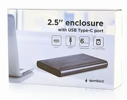 Зовнішня кишеня Gembird 2.5" SATA Type-C USB3.1 Grey (EE2-U3S-6-GR) U1 - мініатюра 4
