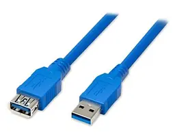 Кабель USB 3.0 AM - USB AF, 1.8 м, синій, Atcom (6148)