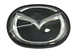 Емблема решітки Mazda 3 (2013-2016р) чорна+хром 141х112 мм під склом (на напрямних)