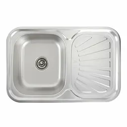 Кухонна мийка з нержавіючої сталі Platinum декор 7549 (0,8/180 мм), R, Decor