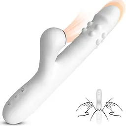 Вібратор для подвійної стимуляції Silicone Vibrator 3 режими обертання та 7 режимів лизання Boss Series 63-00079 101964 - мініатюра 2
