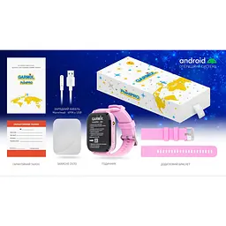 Дитячий смарт-годинник Garmix PointPRO-300 4G/GPS/WiFi Purple - мініатюра 4