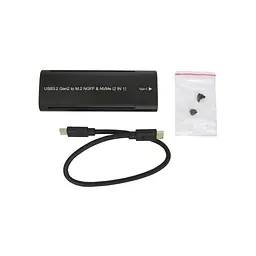 Кишеня зовнішня Dynamode M.2 SSD NVMe/SATA combo USB3.2 GEN2 Type-C aluminium black (DM-CAD-SSD10) - мініатюра 7