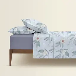 Двоспальна постільна білизна з простирадлом на резинці APPLE FLOWERS CS4 COSAS (2200000033970) - мініатюра 2