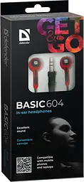 Навушники Defender Basic-604 Black-Red (63605) - мініатюра 3
