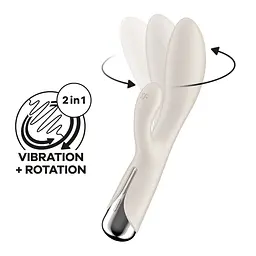 Вібратор-кролик з ротацією Satisfyer Spinning Rabbit 1 Beige, 3 мотори - мініатюра 2
