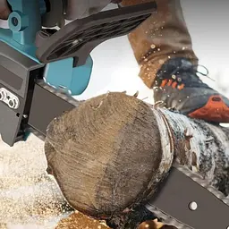 Ланцюгова акумуляторна пила з подачею мастила Chain Saw шина 40 см 16 дюймів 2500 Вт, електропила з високою автономністю 2 АКБ - мініатюра 7