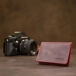 Шкіряна візитниця Grande Pelle 11486 бордовий - мініатюра 8