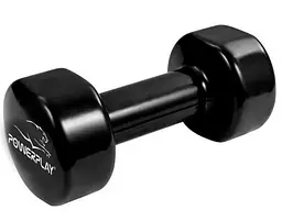 Гантель вінілова PowerPlay 1 кг PP_4121 Чорна 1 шт (PP_4121_1kg) - мініатюра 2