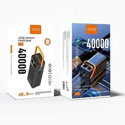 Універсальна мобільна батарея 40000 mAh, TUGII Y104, Black, 22.5 Вт WUW teh0027617 - мініатюра 7