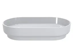Умивальник Miraggio MARTA 750 (0000728) Miramarble, Глянцевий, Накладний, Білий - мініатюра 3