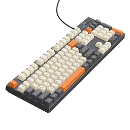 Клавіатура HOCO GM61 Murphy 3-color wired keyboard(Ukrainian version) star gray - мініатюра 4