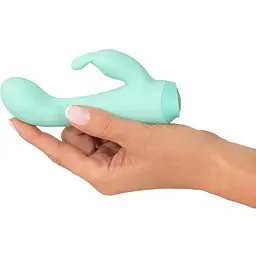 Мінівібратор-кролик Cuties Mini Vibrator Green - мініатюра 9