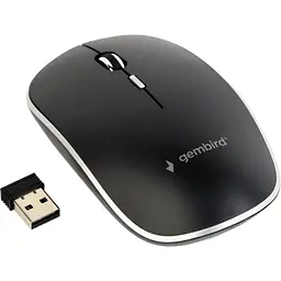 Мишка Gembird MUSW-4BS-01 Wireless Black (MUSW-4BS-01) - мініатюра 1