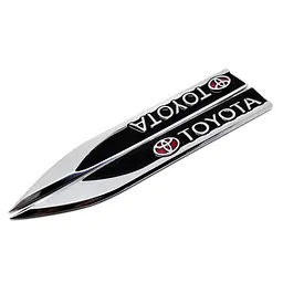 Емблема крила Toyota 2шт 148×18мм чорні (метал)