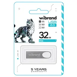 Flash Wibrand USB 2.0 Irbis 32Gb Silver - мініатюра 2