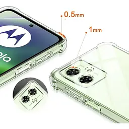 Панель BeCover Anti-Shock для Motorola Moto G55 Clear (712780) - мініатюра 3