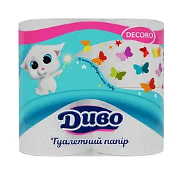 Туалетний папір Диво Decoro 2 шари 4 рулони (4820003838419)