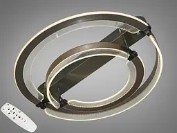 Стельова LED-люстра з пультом, диммером та підсвічуванням Diasha 5219/600+400