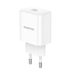Зарядний пристрій BOROFONE 1xUSB-C PD 20 Вт BA81A білий (6941991108181)