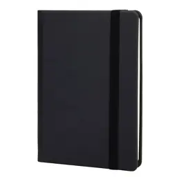 Книга записна Optima Vivella А6, 128 аркушів, лінія, чорна (O20390-01)