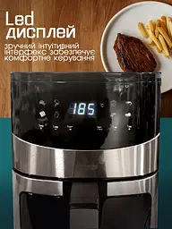 Багатофункціональна мультипіч CROWNBERG AIR FRYER GRILL XL на 6,5 л 2000 Вт - мініатюра 5