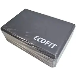 Блок для йоги Ecofit MD1219 8 х 15 х 23 см чорний (К00026945)