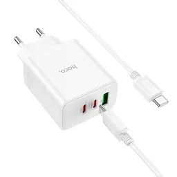 Зарядний комплект Hoco C126a Pure power three-port 40 W з кабелем USB-C USB-C