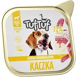 Вологий корм для дорослих собак Tuf Tuf паштет з м'яса качки 300 г (472400) - мініатюра 2