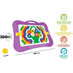 Дитяча розвиваюча мозаїка ТехноК 300 фішок 4722TXK - мініатюра 4