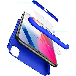 Чохол-накладка GKK 3 in 1 Hard PC Case Apple iPhone X Blue - мініатюра 2
