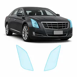 Антигравійна захисна бронеплівка за лекалами для Cadillac XTS I 2013-2019 - оптика (фари та ПТФ)