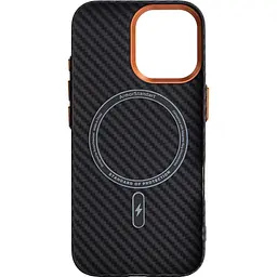 Чохол ArmorStandart LikeCarbon2 SE MagCase для Apple iPhone 17 Black Orange (ARM89160) [156297] - мініатюра 2