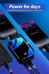 Портативний зарядний пристрій для iPhone із вбудованим кабелем, 22,5 Вт PD USB-C швидкозарядний 10000 мАг - мініатюра 6