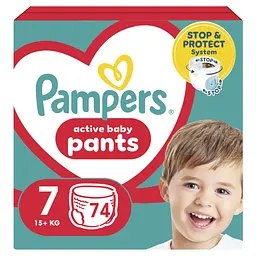 Підгузки Pampers трусики Pants Giant розмір 7 (15+ кг) 74 шт. (8006540069622)
