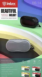 Портативна акустика Inkax BS-14 Bluetooth бездротова чорна - мініатюра 2