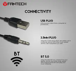 Комп'ютерні колонки Fantech GS 301 TRIFECTA Bluetooth Black - мініатюра 4