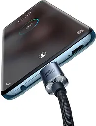Кабель Baseus Crystal Shine Series Fast Charging Data Cable Type-C to Type-C 100W 2m CAJY000701 Black - мініатюра 2