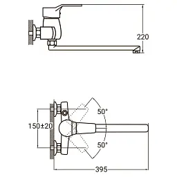 Змішувач AQUATICA NL-2C243C - мініатюра 2