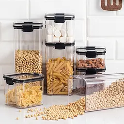 Органайзери для сипучих кухни Food Storage Container 7 Контейнерів | Набір пластикових контейнерів для круп - мініатюра 2