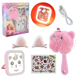 Ігровий набір аксесуарів для краси Styling Doll Salon Play із LED-дзеркалом єдинорога (T071)