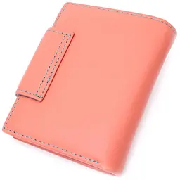 Гаманець з натуральної шкіри для жінок з цікавою монетницею ST Leather 19447 помаранчевий - мініатюра 5