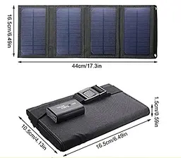 Складний сонячний заряд Solar panel 15W 1xUSB (X001JA) - мініатюра 2
