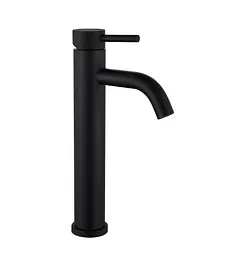 Змішувач для умивальника Wezer EKO11C-01-BLACK високий, Чорний матовий